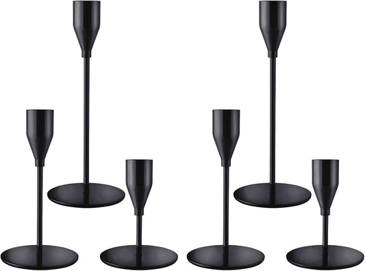 French Gold Taper Candle Holders for Wedding Table Centerpiece,Tall Taper Candlestick Holders Bulk Set of 6,Metal Candle Stick Holders for Dinning or Mantel Centerpiece,Party Home Decor