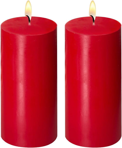 2 Pack 3x6 Inch Sage Green Unscented Pillar Candles - 70 Hour Long Burning Dripless Smokeless Candles for Home Decor Weddings Festivals Spa Meditation