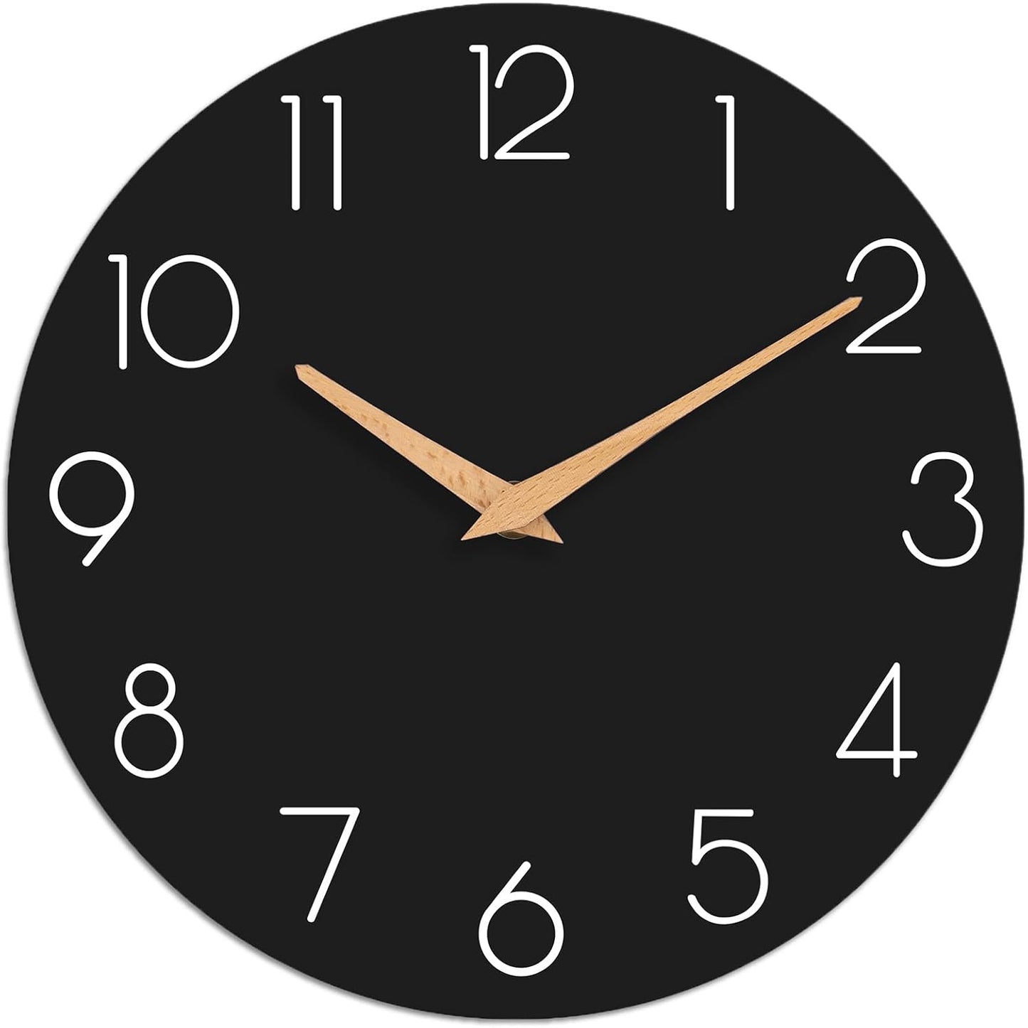 cicininc Wall Clock, Gray Silent Non-Ticking, Decorative Battery Operated Wall Clocks for Bedroom, Kitchen, Home, Office, School, Hotel (8 Inch)