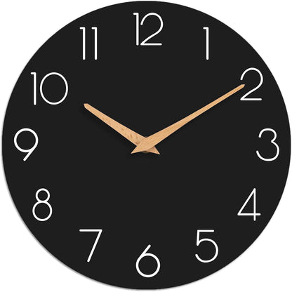 cicininc Wall Clock, Gray Silent Non-Ticking, Decorative Battery Operated Wall Clocks for Bedroom, Kitchen, Home, Office, School, Hotel (8 Inch)