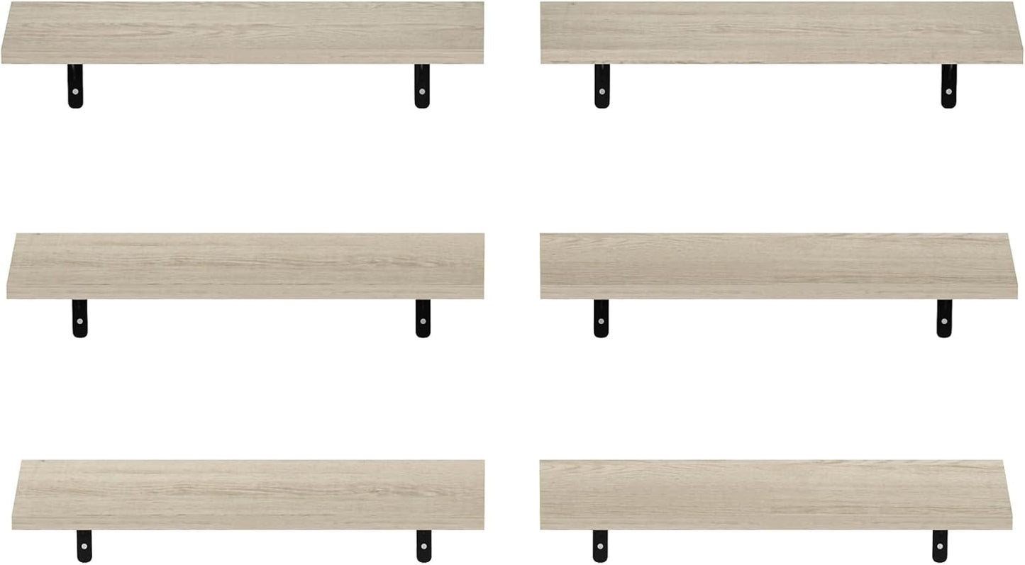 Furinno Rossi 5-Tier Wall Mount Floating Radial Corner Shelf, White