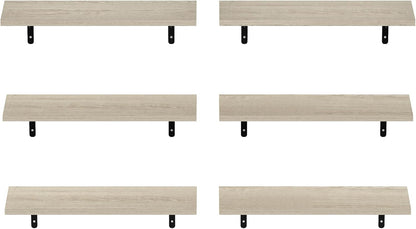 Furinno Rossi 5-Tier Wall Mount Floating Radial Corner Shelf, White