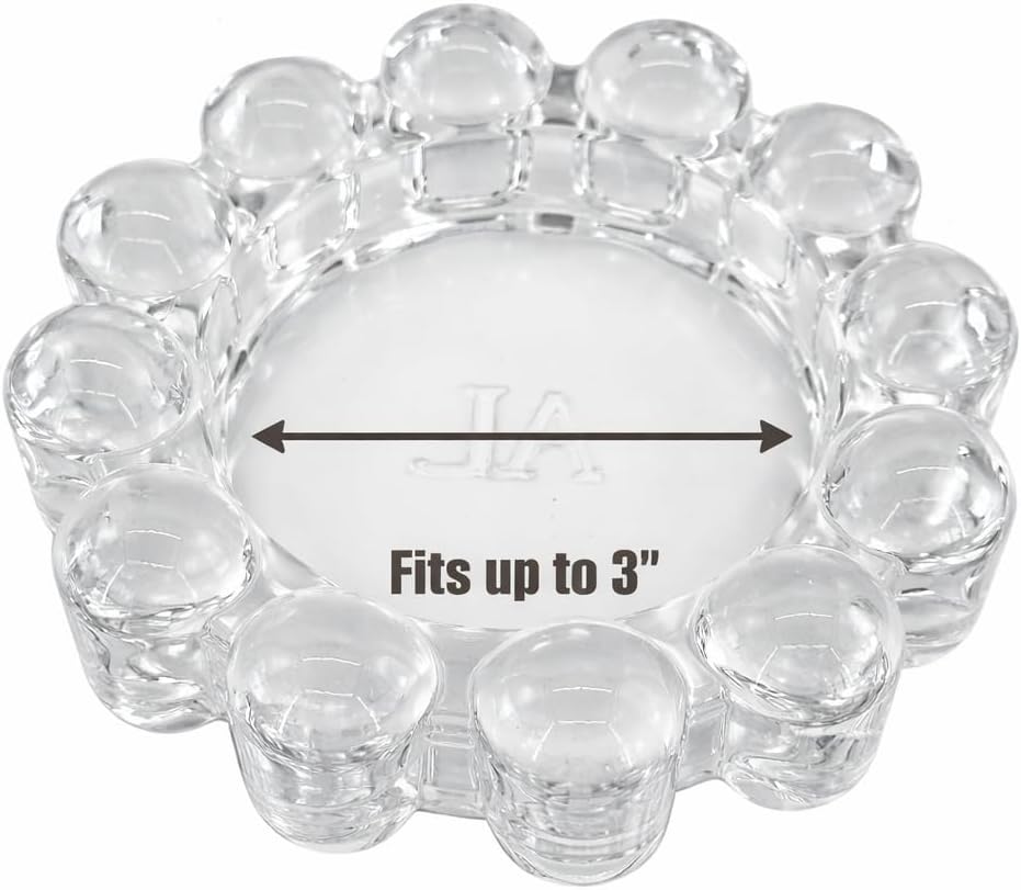 Alice Lane Original Bubble Candle Dish – Chic Smoky Glass Candle Dish for Home Decor – Decorative Modern Candle Holder for Small Candles & Diffusers