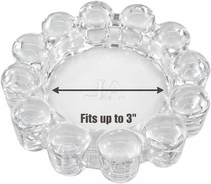 Alice Lane Original Bubble Candle Dish – Chic Smoky Glass Candle Dish for Home Decor – Decorative Modern Candle Holder for Small Candles & Diffusers