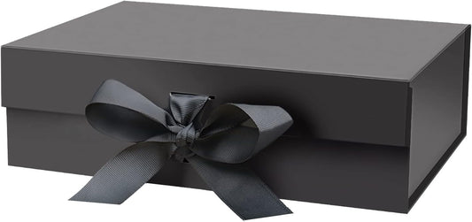 DaiUni 10.5"X7.5"X3.1" Pink Magnetic Gift Box with Lid and Ribbon for Presents
