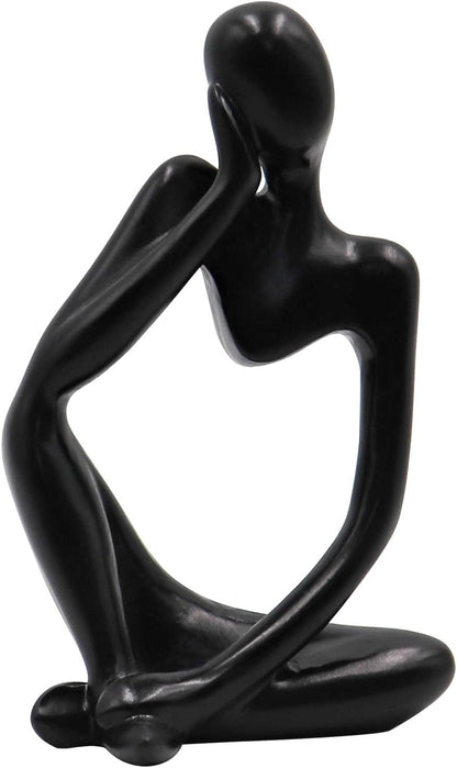 Thinker Statues And Sculptures, Sandstone Resin Thinker Statue Ornaments, Abstract Style Sculptures, Housewarming Gifts, Housewarming Decorations, Living Room Dining Desk Decorations (Right, Small)