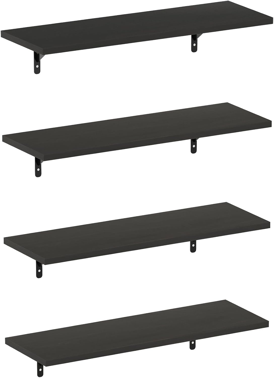Furinno Rossi 5-Tier Wall Mount Floating Radial Corner Shelf, White