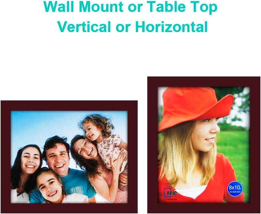RPJC 5x7 Picture Frames Made of Solid Wood High Definition Glass for Table Top Display and Wall Mounting Photo Frame Black