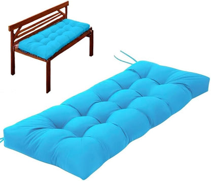 Bench Cushion, Patio Furniture Cushions with Ties, Soft Bench Cushions for Indoor/Outdoor Furniture Kitchen&Dining (Black, 39 * 19.7in)