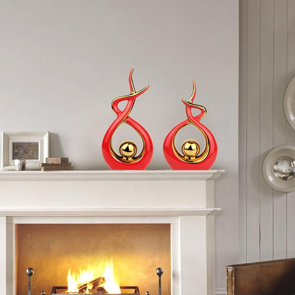 Norrclp Home Decor Modern Abstract Art Ceramic Statue Table Decorations for Dining Room Living Room Office Centerpiece