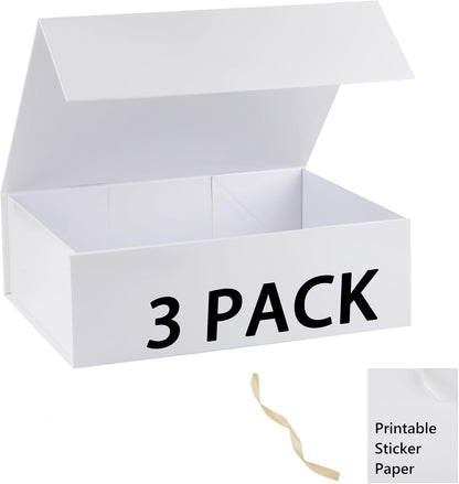Pink Gift Box,10x7.3x3.5 Gift Boxes With Lids For Presents Includes Ribbon And Diy Printable Sticker Paper,Bridesmaid Proposal Box,Magnetic Gift Box For Birthday,Wedding,Graduation - Colors A