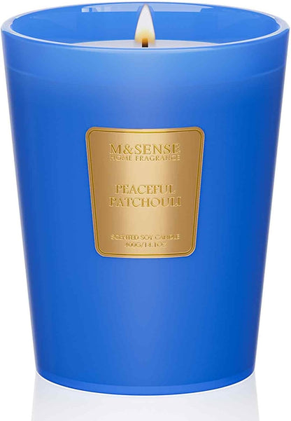 M&SENSE Jasmine Candles Highly Scented 3 Wick 35oz 150 Hours Burn Extra Large Jar Candles for Women, Natural Soy Wax Aromatherapy Candle for Stress Relief, Meditation, Yoga, Spa - Colors A