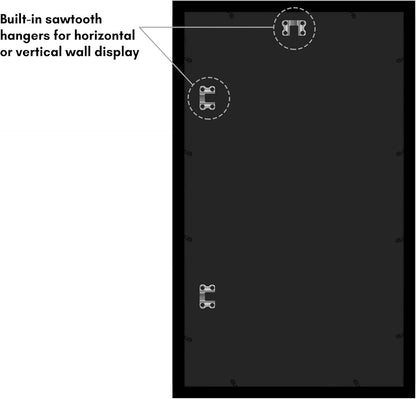 Americanflat 16x20 Picture Frame with Polished Plexiglass - Black Picture Frame - Wide Photo Frames Made of Engineered Wood for Vertical or Horizontal Wall Display - Epic Collection - Black - Colors A