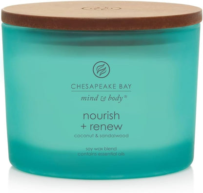 Chesapeake Bay Candle PT40886 Scented Candle Awaken + Invigorate (Lemongrass Eucalyptus) Medium Green Home Décor