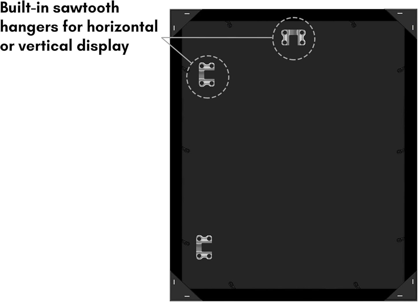Americanflat 16x20 Picture Frame with Polished Plexiglass - Black Picture Frame - Wide Photo Frames Made of Engineered Wood for Vertical or Horizontal Wall Display - Epic Collection - Black - Colors C