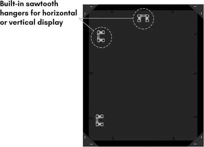 Americanflat 16x20 Picture Frame with Polished Plexiglass - Black Picture Frame - Wide Photo Frames Made of Engineered Wood for Vertical or Horizontal Wall Display - Epic Collection - Black - Colors C