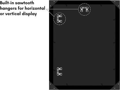 Americanflat 16x20 Picture Frame with Polished Plexiglass - Black Picture Frame - Wide Photo Frames Made of Engineered Wood for Vertical or Horizontal Wall Display - Epic Collection - Black - Colors A