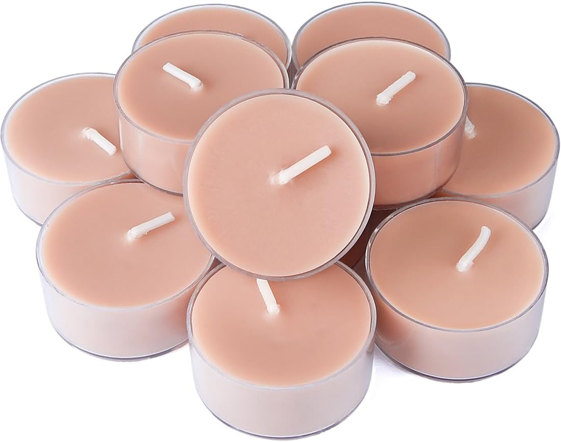 DEYBBY Natural Scented Soy Wax Tealight Candles Bulk, Romantic Rose Aromatherapy Luxury Tea Candle Set of 12-4 Hour Burn Time|Great for Valentine's Day, Birthday