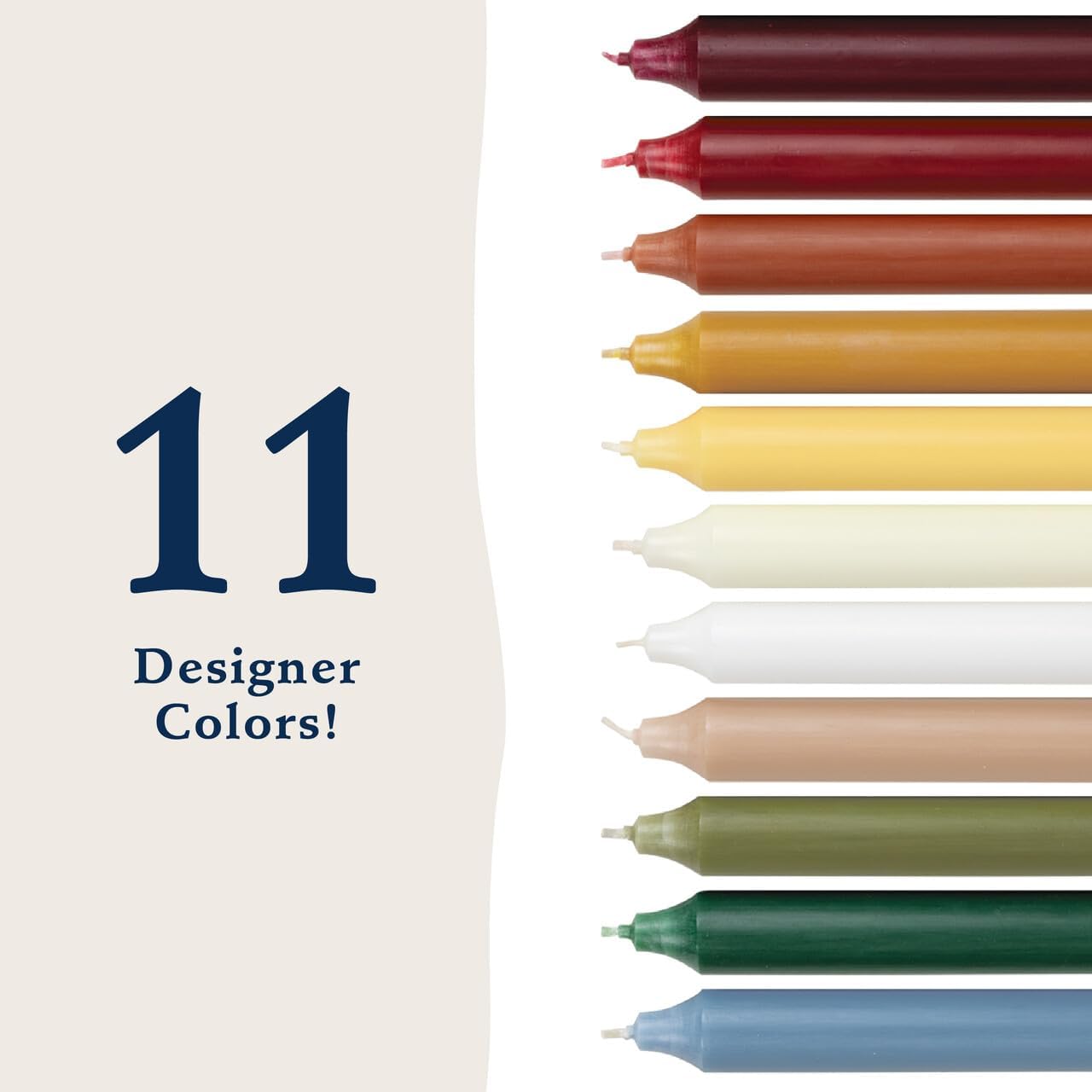 Northern Lights Candles Premium Tapers 10" 12PK - Prairie Blue - 76593