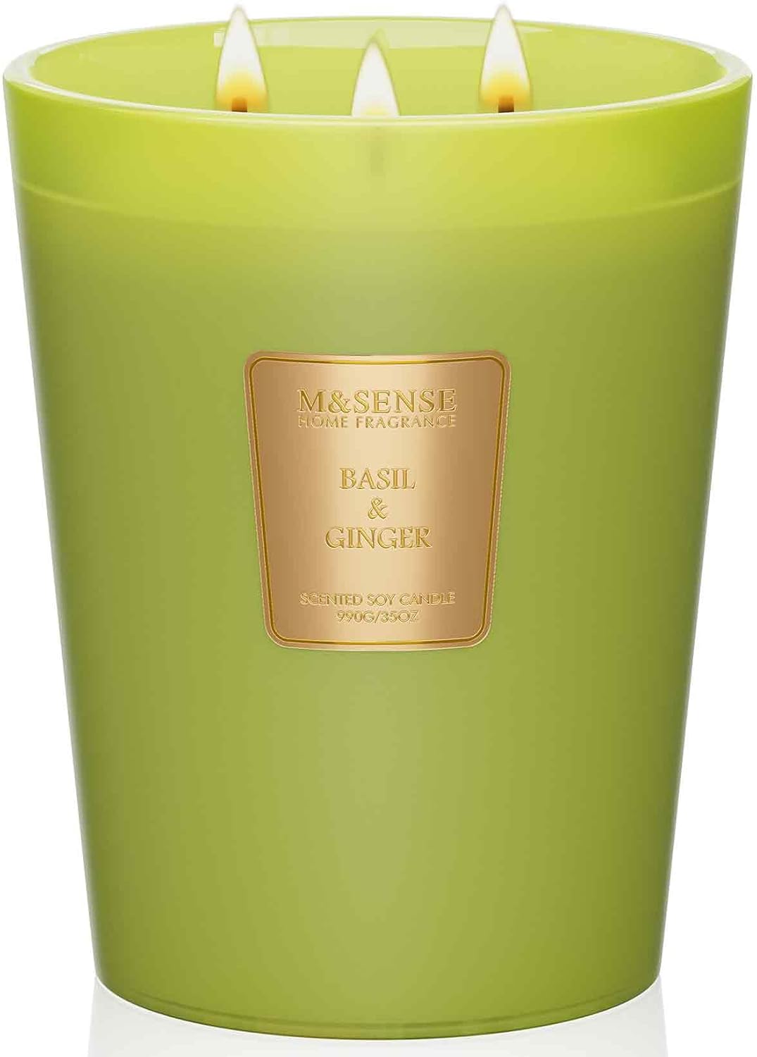 M&SENSE Jasmine Candles Highly Scented 3 Wick 35oz 150 Hours Burn Extra Large Jar Candles for Women, Natural Soy Wax Aromatherapy Candle for Stress Relief, Meditation, Yoga, Spa - Colors A