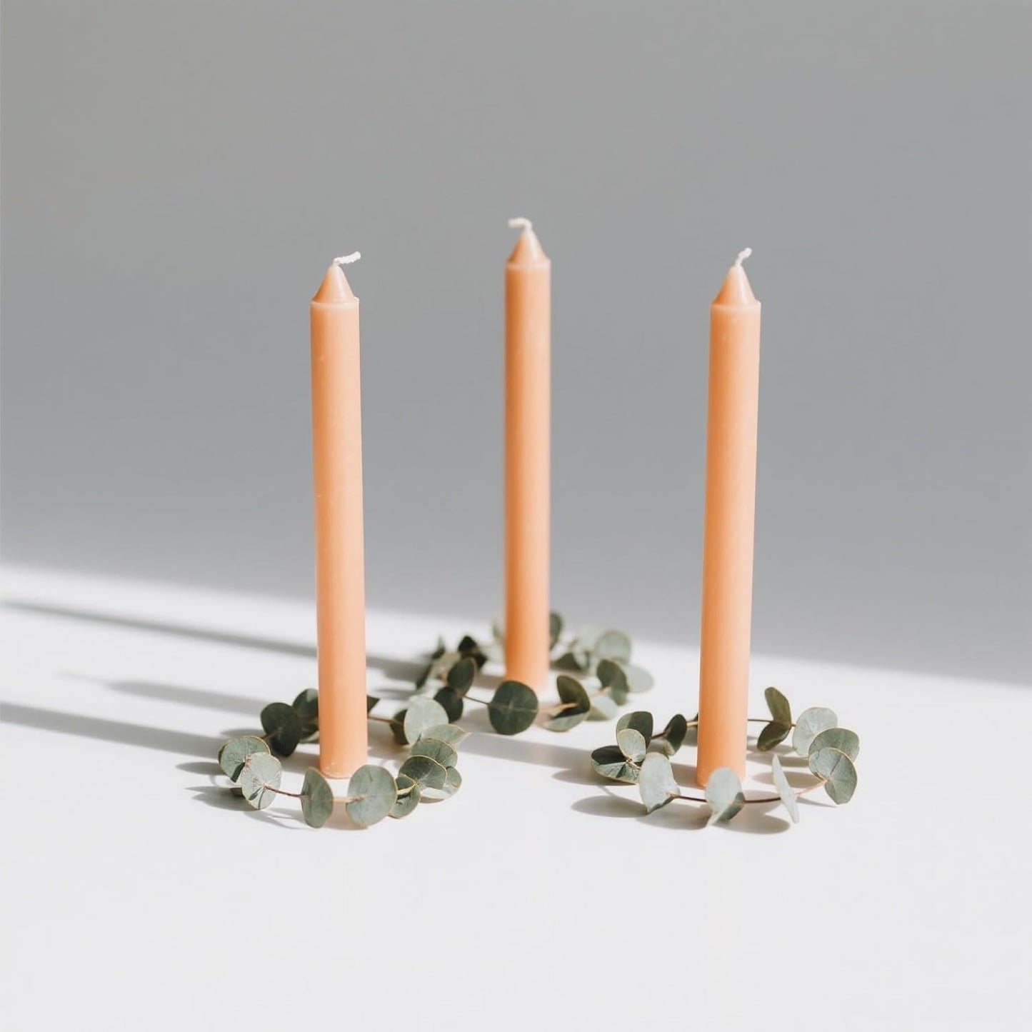12-Pack Olive Green Taper Candles, 10 Inch Unscented Dripless Candlesticks, Long-Lasting Burn Time of 7-8 Hours, Perfect for Christmas Home Décor Spring and St. Patrick's Day