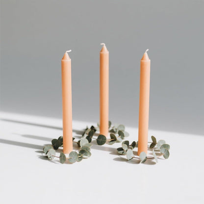 12-Pack Olive Green Taper Candles, 10 Inch Unscented Dripless Candlesticks, Long-Lasting Burn Time of 7-8 Hours, Perfect for Christmas Home Décor Spring and St. Patrick's Day