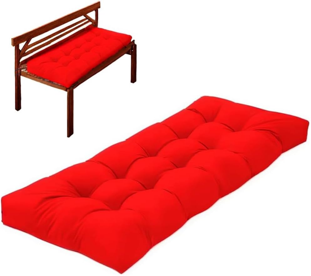 Bench Cushion, Patio Furniture Cushions with Ties, Soft Bench Cushions for Indoor/Outdoor Furniture Kitchen&Dining (Black, 39 * 19.7in)