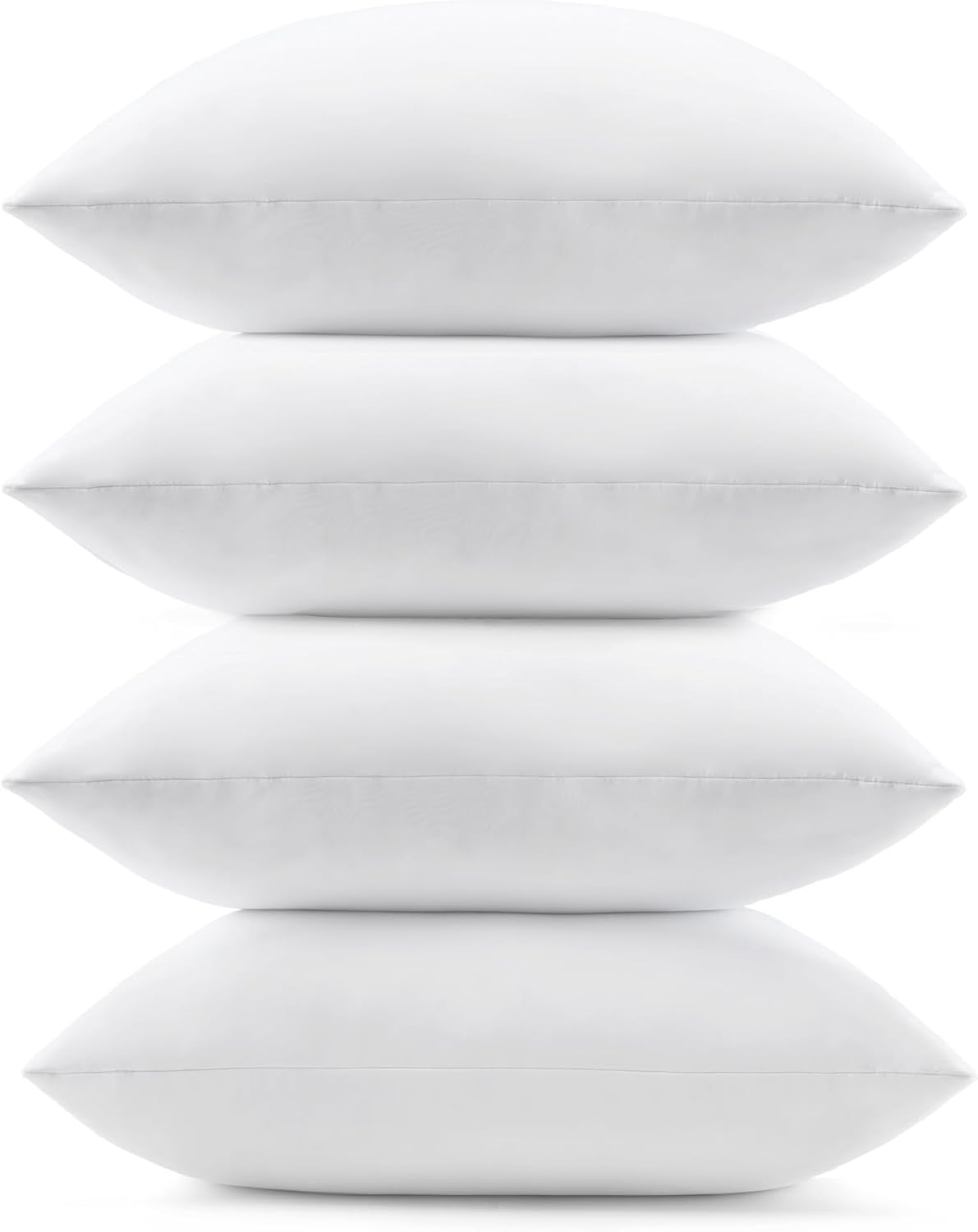 puredown® Euro Pillow Inserts 24 x 24 (Pack of 2, White), Feather Down Pillow Stuffer, White Throw Pillows for Bed, Couch, and Cushion