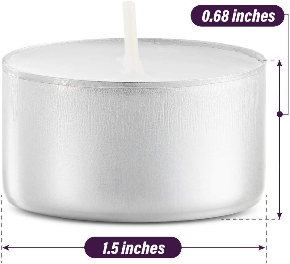 MontoPack Unscented White Tealight Candles Bulk [200] | 6 Hours of Smokeless, Dripless, Long Lasting Burning Paraffin Tea Lights | Small Votive Mini Candles for Home, Shabbat, Weddings & Emergencies