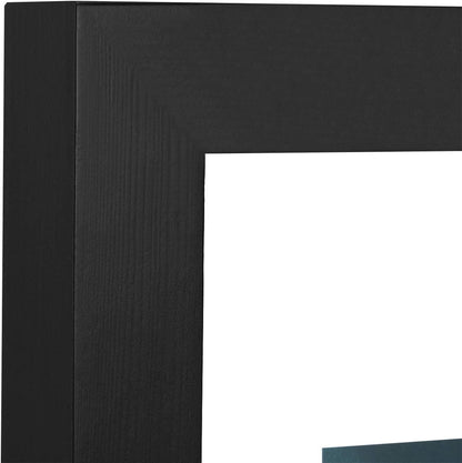 ONE WALL 11x14 Inch Floating Frame, Black Wood Double Glass Float Picture Frame Display 11x14/8x10/5x7 Inch Photos or Plant or Petal Specimens for Wall and Tabletop - Mounting Accessories Included
