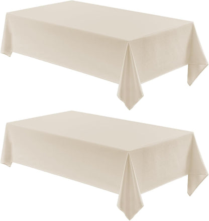 Veblandy Rectangle Tablecloth Waterproof Linen Textured Table Cloth Stain and Wrinkle Resistant Washable, Decorative Fabric Table Cover for Dining, Party and Camping (Sage Green, 52 * 70)
