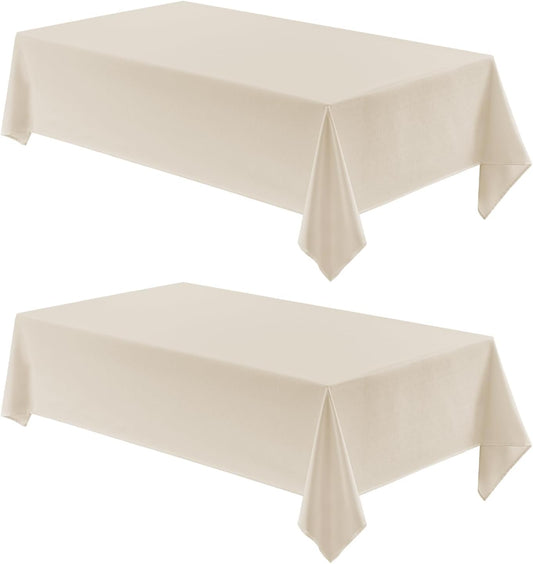 Veblandy Rectangle Tablecloth Waterproof Linen Textured Table Cloth Stain and Wrinkle Resistant Washable, Decorative Fabric Table Cover for Dining, Party and Camping (Sage Green, 52 * 70)
