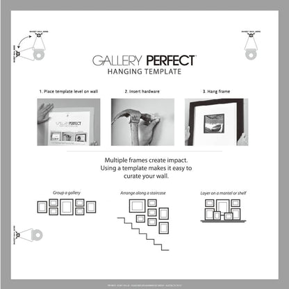 Gallery Perfect 12x12 Picture Frames, 9 Piece Set with Real Glass Cover for 8x8 Photos With Mat, Picture Frames Collage Wall Decor for Gallery Wall, Home Decor, Black