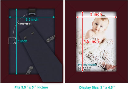RPJC 5x7 Picture Frames Made of Solid Wood High Definition Glass for Table Top Display and Wall Mounting Photo Frame Black