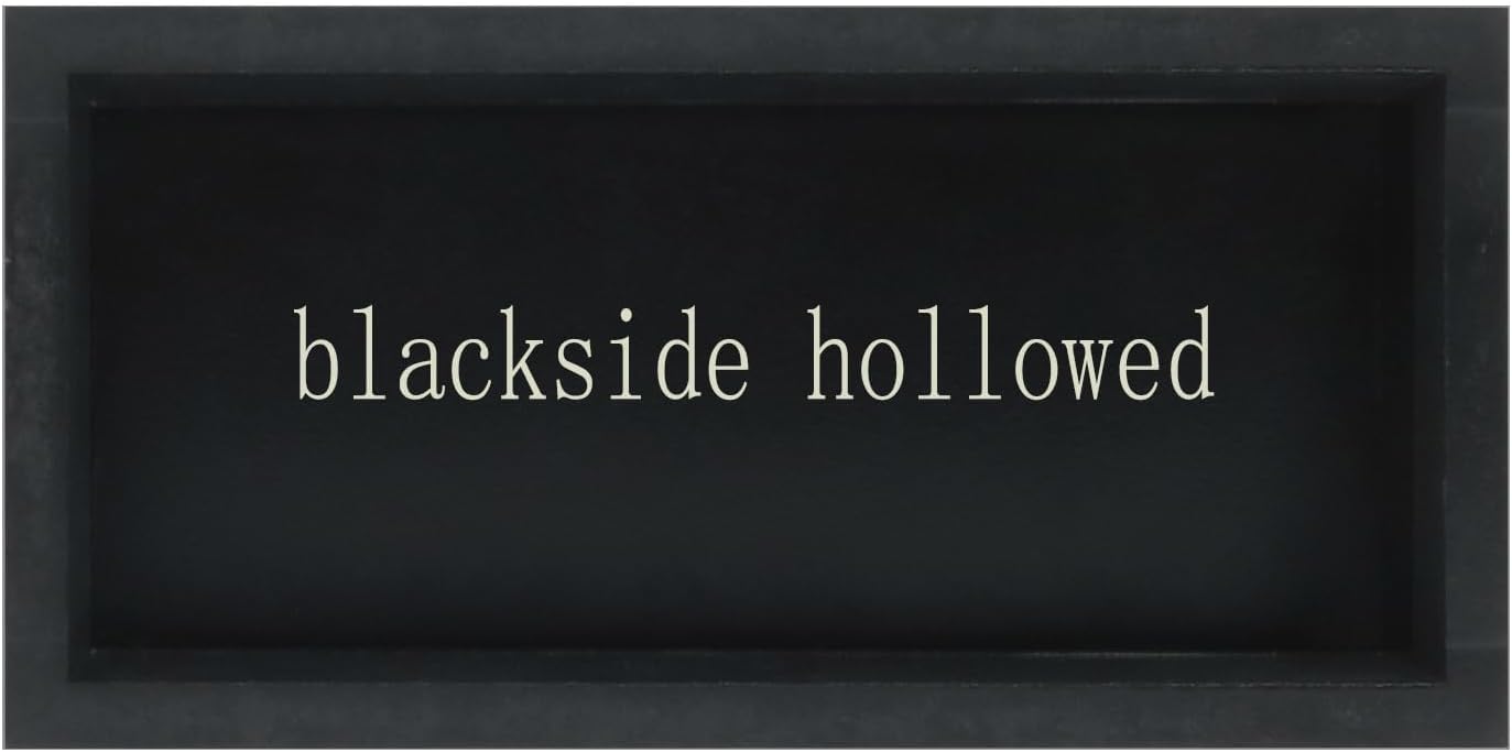 Esur Motivational Home Office Desk Black Decor - Farmhouse Wooden Box Sign Gift for Women - P.S. You Got This