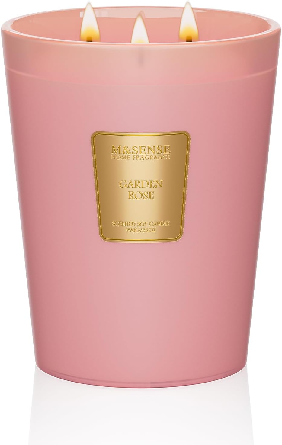M&SENSE Jasmine Candles Highly Scented 3 Wick 35oz 150 Hours Burn Extra Large Jar Candles for Women, Natural Soy Wax Aromatherapy Candle for Stress Relief, Meditation, Yoga, Spa - Colors B