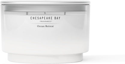 Chesapeake Bay, 11oz Marine Drift Scented Candle, Mood Evoking Fragrance, Textured Sea Glass-Inspired Jar, Premium Soy Blend Wax with Essential Oils, Coastal Fragrance for Home Décor or Gifting