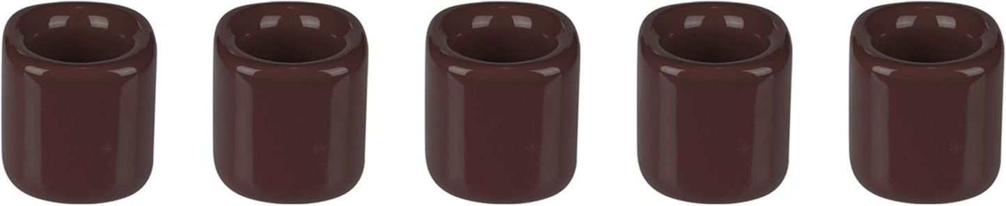 Mega Candles 5 pcs Black 1/2 Inch Diameter Ceramic Chime Ritual Spell Candle Holders, Great for Casting Chimes, Meditation, Rituals, Spells, Vigil, Witchcraft, Wiccan Supplies