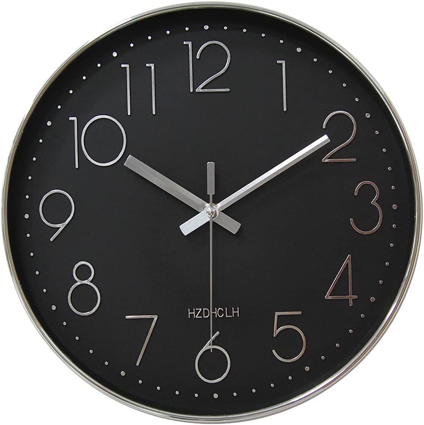 HZDHCLH Wall Clocks Battery Operated,12 inch Silent Non Ticking Modern Wall Clock for Living Room Bedroom Kitchen Office Classroom Decor (Olive Green and Gold)