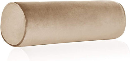 Tinbolunce Memory Foam Roll Pillow for Knee/Leg/Neck - Full Moon Bolster/Round Cylinder Pillow for Sleeping on Side or Back - Removable Cooling Cover Length 18" x 6" Diameter (Navy Blue)