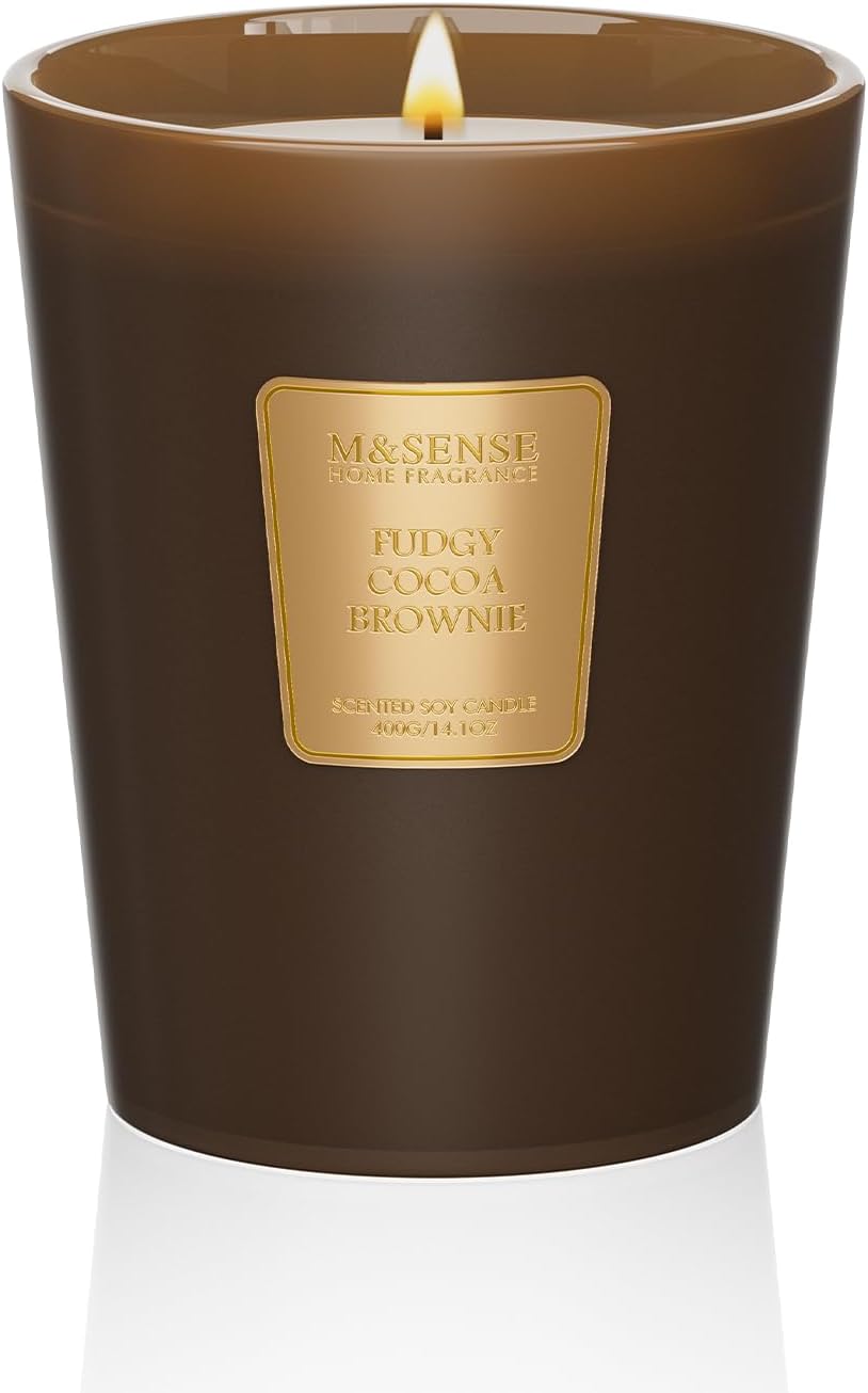 M&SENSE Jasmine Candles Highly Scented 3 Wick 35oz 150 Hours Burn Extra Large Jar Candles for Women, Natural Soy Wax Aromatherapy Candle for Stress Relief, Meditation, Yoga, Spa - Colors A