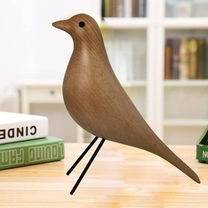 Mid Century Sculpture House Bird - Office Decor Desk Dove Ornament Arts Gift Replica (Yellow)
