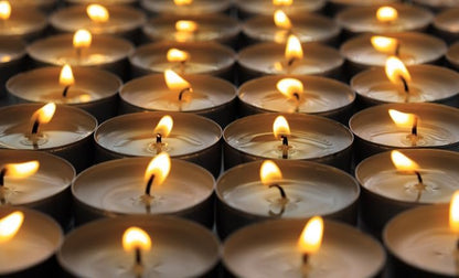 Bulk Mini Tea Lights - 50 Unscented White Travel Candles for Shabbat