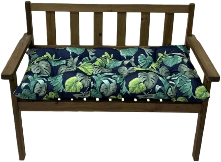 Waterproof & Sun-Resistant Outdoor Bench Cushion - Universal Fit for Patio Chairs, Swing Seats.Lounger Seat Cushions Outdoor Loveseat Bench Seat Pads (Navy,39.4 X 19.7 Inch)