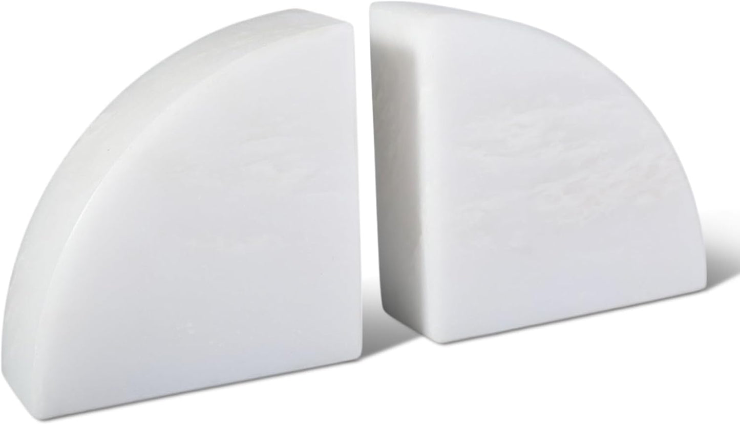 Karibiber Travertine Bookends for Heavy Books, Marble Decorative Bookends for Shelves, Heavy-Duty Stone Book Ends for Hardback Book & Cookbooks, Unique Book Stopper & Holder, Travertino Italy