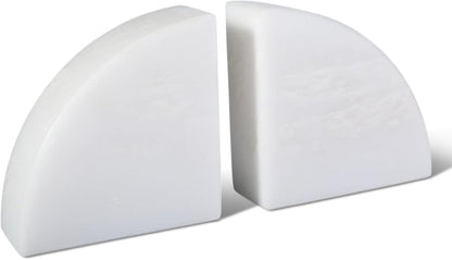 Karibiber Travertine Bookends for Heavy Books, Marble Decorative Bookends for Shelves, Heavy-Duty Stone Book Ends for Hardback Book & Cookbooks, Unique Book Stopper & Holder, Travertino Italy