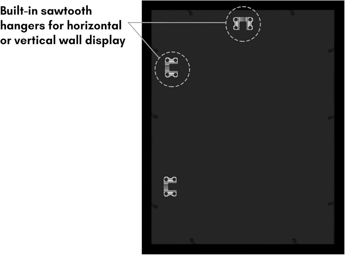 Americanflat 16x20 Picture Frame with Polished Plexiglass - Black Picture Frame - Wide Photo Frames Made of Engineered Wood for Vertical or Horizontal Wall Display - Epic Collection - Black - Colors B