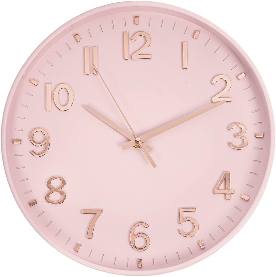 HZDHCLH Wall Clocks Battery Operated,12 inch Silent Non Ticking Modern Wall Clock for Living Room Bedroom Kitchen Office Classroom Decor (Olive Green and Gold)