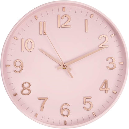 HZDHCLH Wall Clocks Battery Operated,12 inch Silent Non Ticking Modern Wall Clock for Living Room Bedroom Kitchen Office Classroom Decor (Olive Green and Gold)
