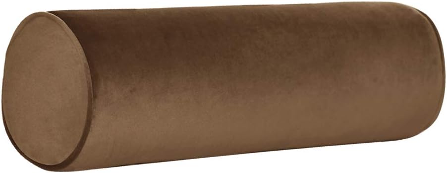Tinbolunce Memory Foam Roll Pillow for Knee/Leg/Neck - Full Moon Bolster/Round Cylinder Pillow for Sleeping on Side or Back - Removable Cooling Cover Length 18" x 6" Diameter (Navy Blue)